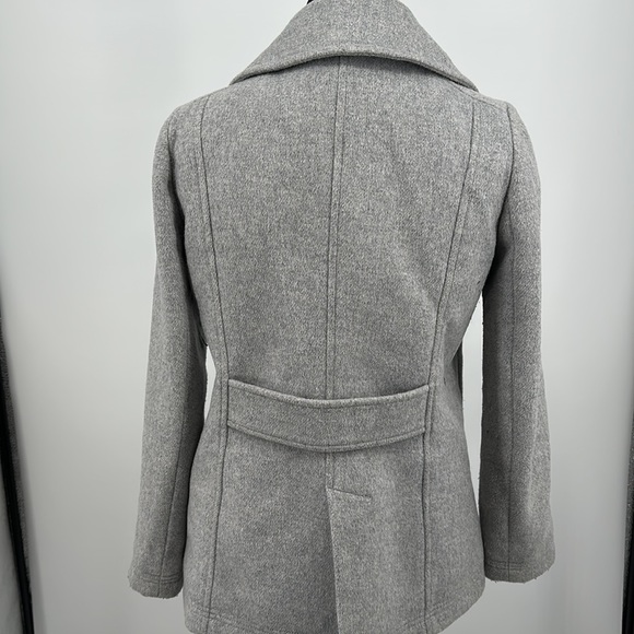 J. Crew Coat double breasted size 4 Pea Coat gray - Picture 8 of 11